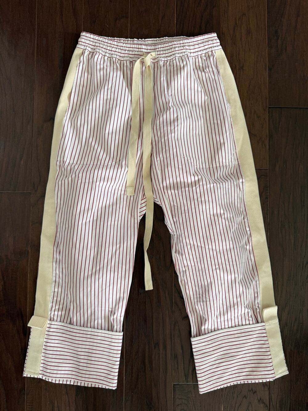NEW Lee Mathews 100% Cotton Red Striped Pants size 2